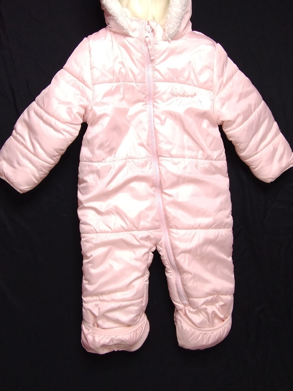 Pink Platinum Light Pink Quilted Infant Snowsuit